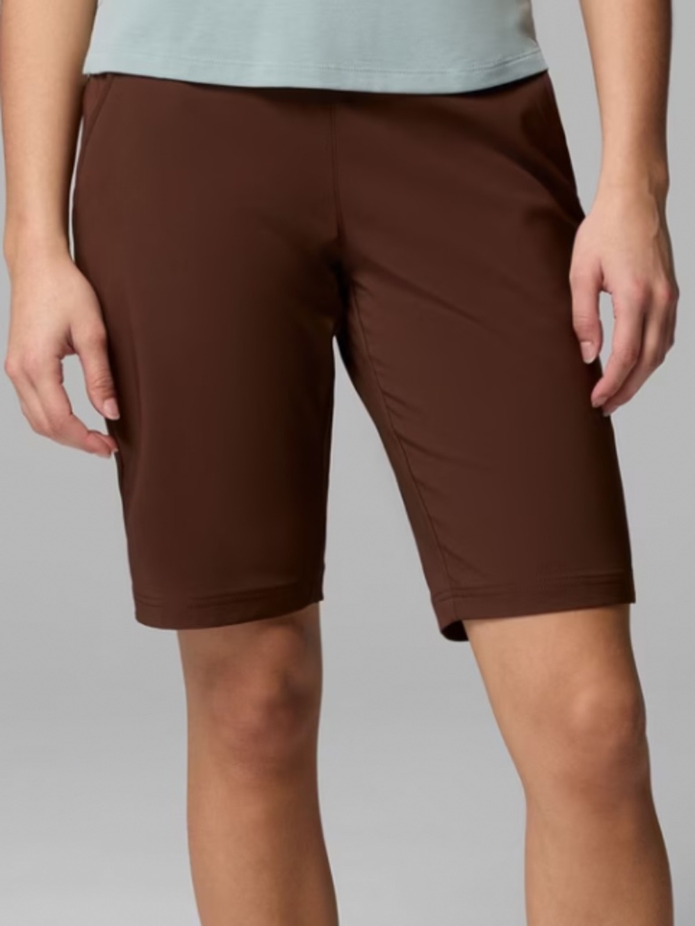 Brown Bermuda Shorts with Elastic Waistband | Size 2